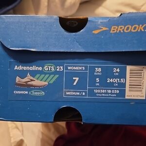 Brooks Adrenaline GTS 23 Women's Running Shoes - Grey/Black/Purple